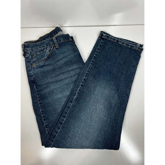 Wrangler Other - Wrangler Dark Wash Relaxed Fit Cotton Polyester Jeans Work Christmas Mens 36x30